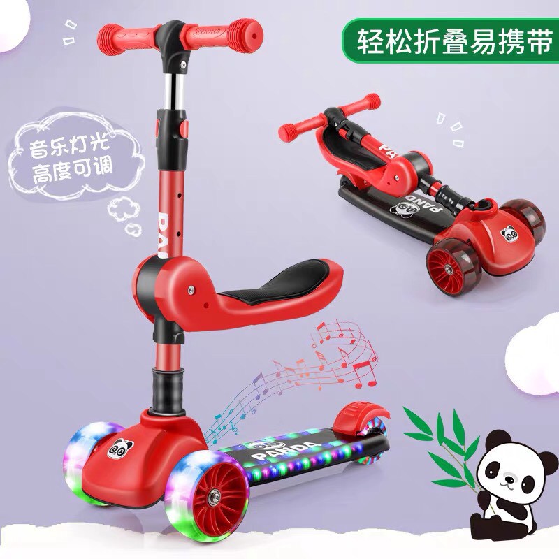 Xe trượt scooter 3 in 1 3 bánh phát sáng có đèn có nhạc cho bé (hàng xịn)