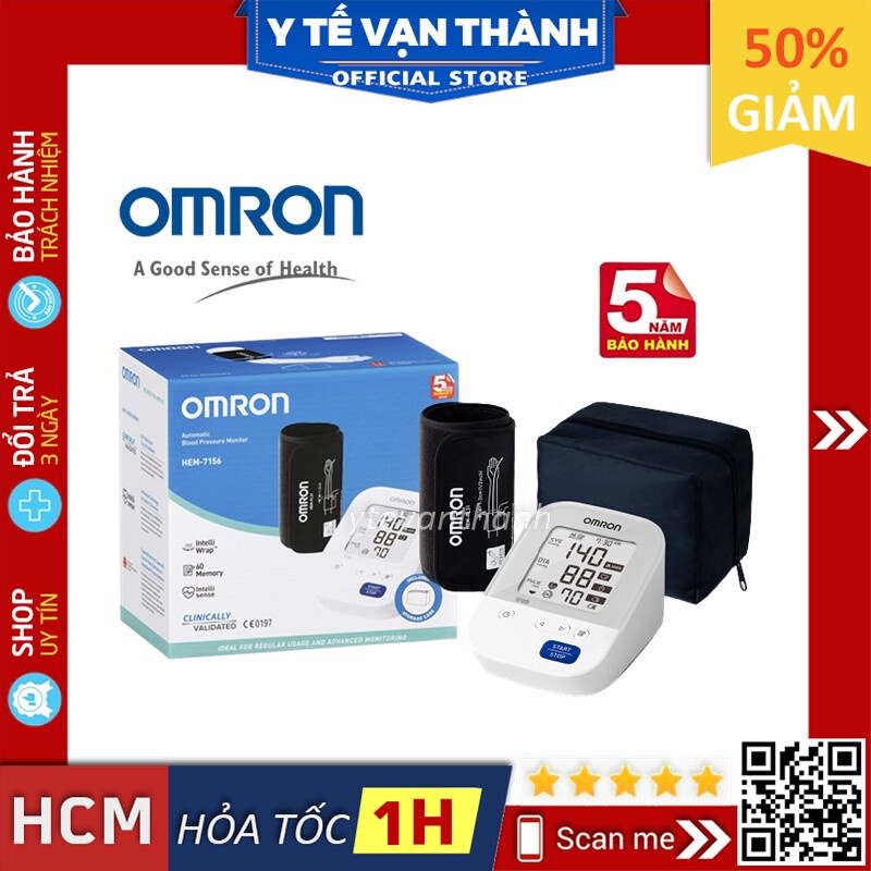 ✅ [Chính Hãng DKSH] Máy Đo Huyết Áp Bắp Tay: Omron HEM-7156 -VT0374