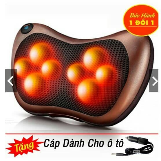 Gối 8 bi massage hồng ngoại(đảo chiều)
