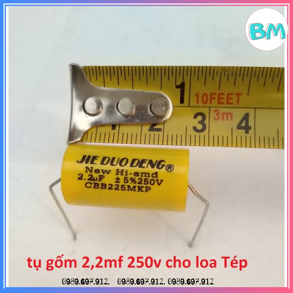 TỤ CẢN LOA TREBLE - 1.5uF 2.2uF 3.3uF 4.7uF 250V VÀNG TRÒN - TỤ CHO LOA TREBLE