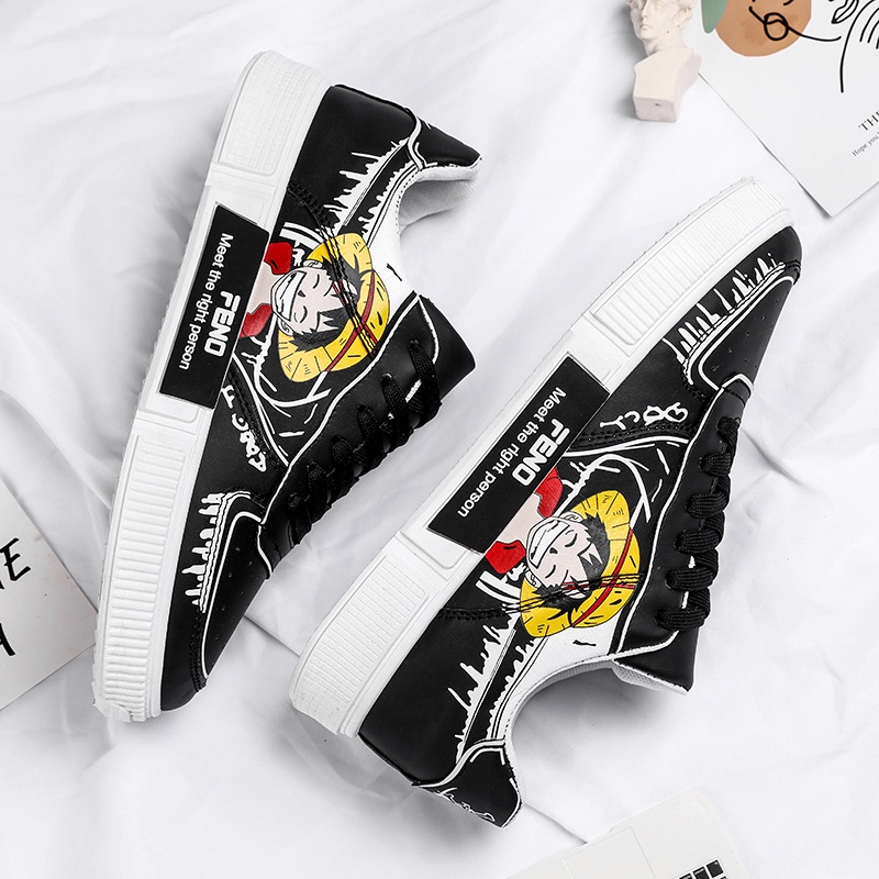 Giày Thể Thao Chạy Bộ Cổ Thấp In Hình Monkey D.Luffy Young Anime ONE PIECE Thời Trang Cho Nam Và Nữ