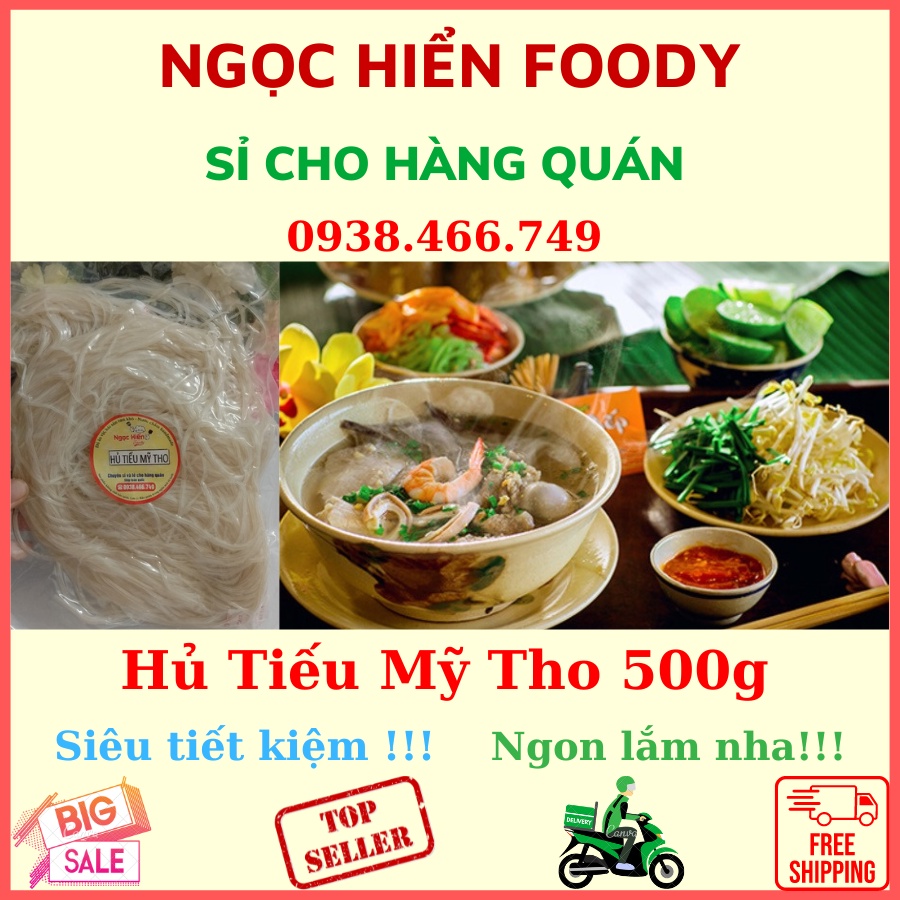 Hủ tiếu mỹ tho, hủ tiếu sa đéc hủ tiếu dai, ăn là ghiền túi 500g