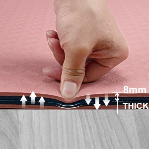 Thảm tập Yoga 2 lớp chất liệu TPE, dễ vệ sinh, chống trượt