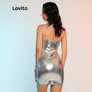 Đầm ôm dáng Lovito L11D54 (Màu bạc)