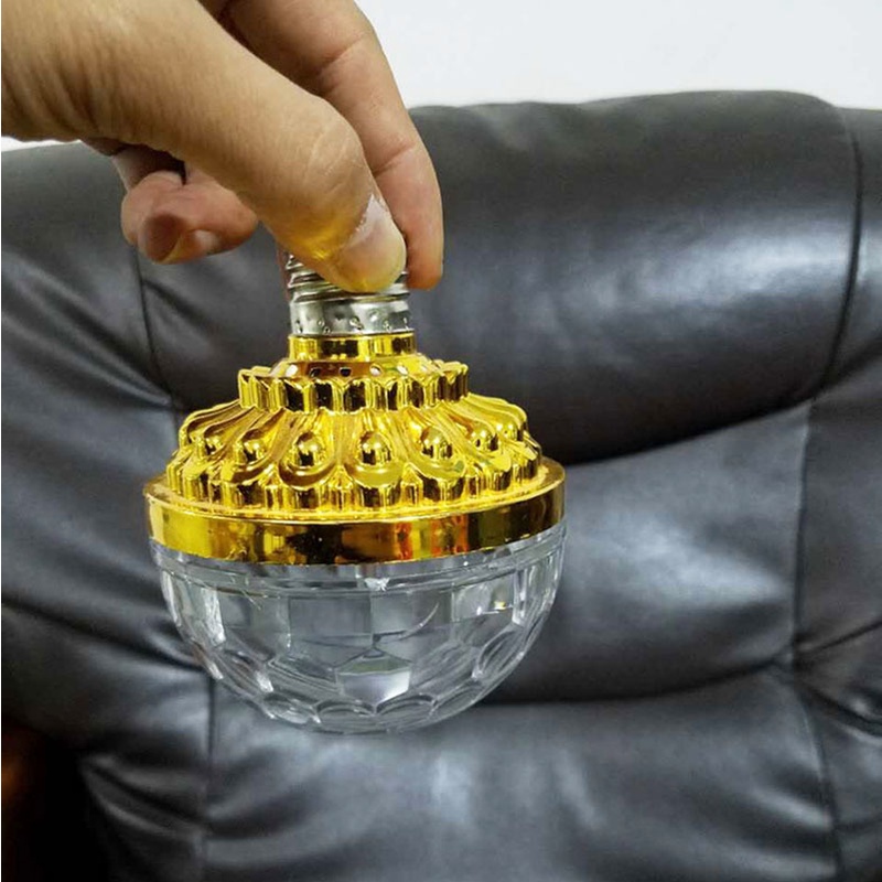 Bóng đèn LED sân khấu 6W RGB E27 hình quả cầu pha lê xoay được