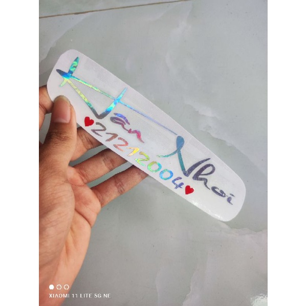 Tem chữ ký 2 dòng