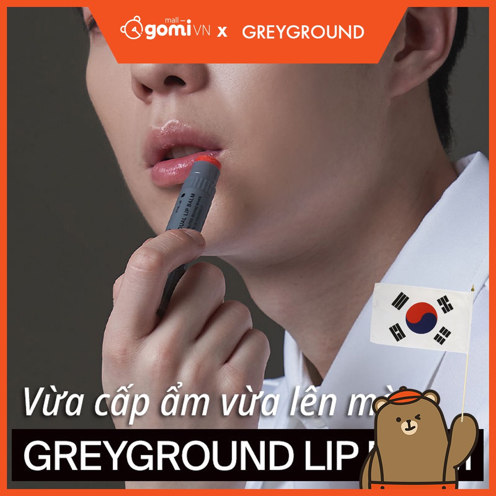 Son Dưỡng Môi Có Màu 2 Đầu Dưỡng Ẩm Mềm Mại Mịn Màng Greyground Dual Lip Balm GomiMall