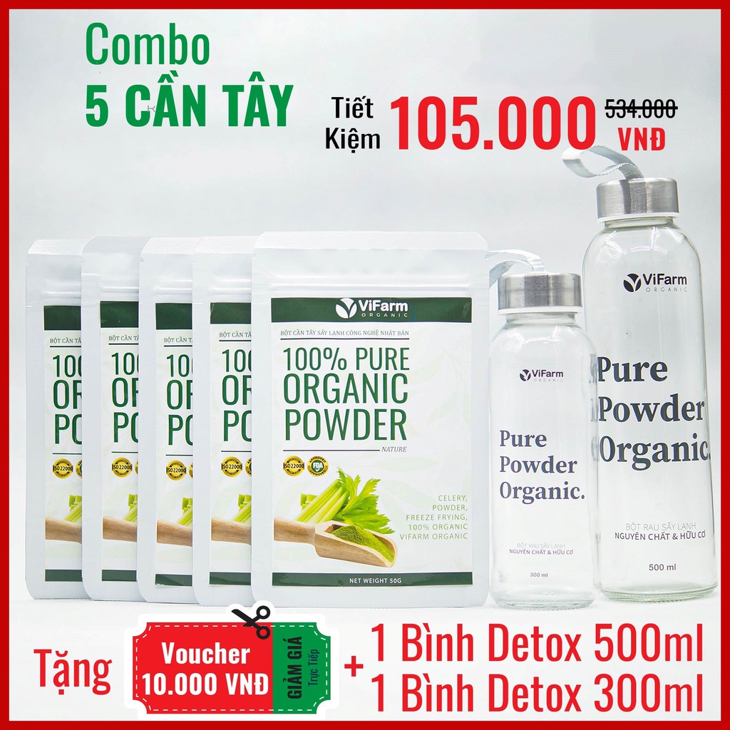 Bột Cần Tây Sấy Lạnh ViFarm 50Gram Nguyên Chất 100%, Bột Cần Tây Giảm Cân Tự Nhiên, Thanh Nhiệt, Giải Độc, Làm Đẹp Da | BigBuy360 - bigbuy360.vn