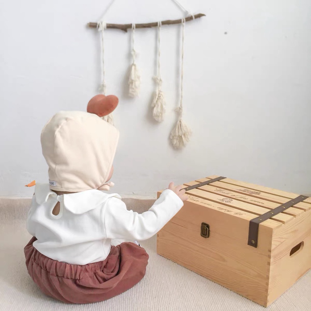 Áo Cotton Cổ Cánh Sen Mặc Cùng Quần Yếm, Váy Và Quần Cạp Cao Cho Bé Gái Siêu Xinh
