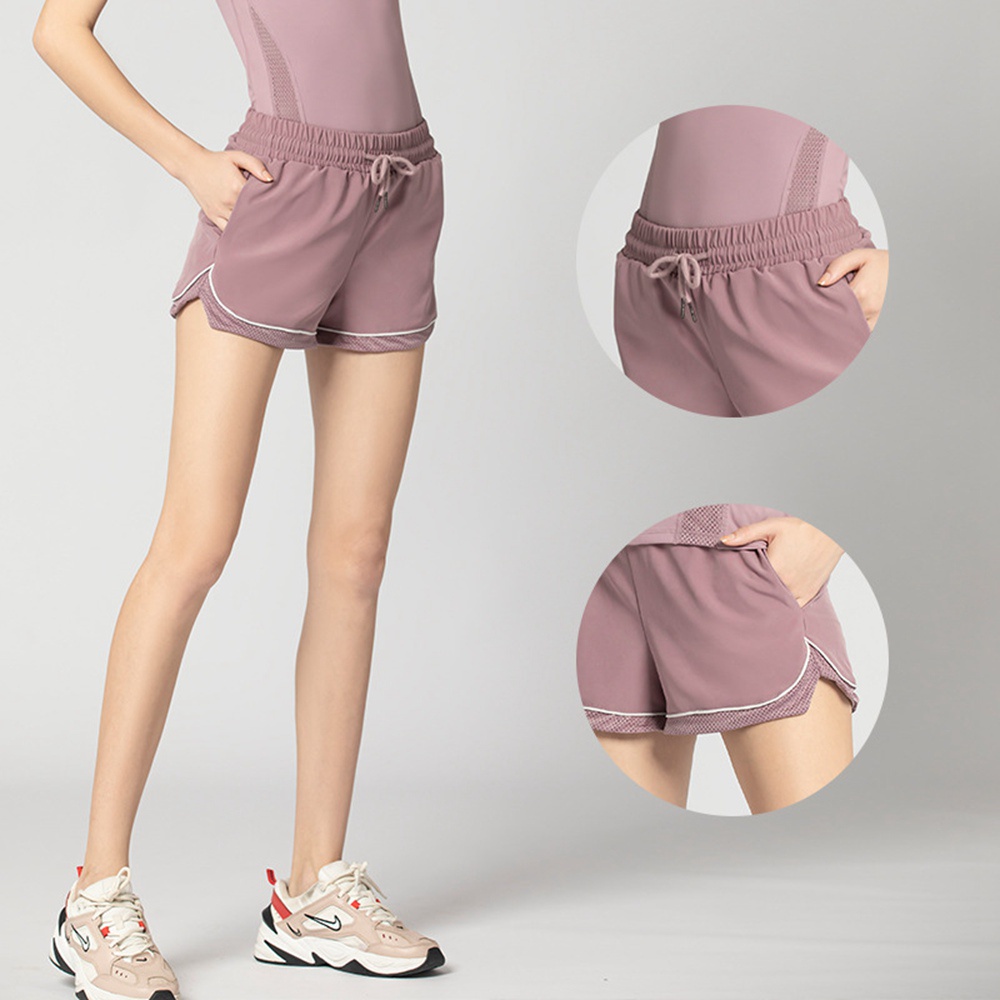 Bộ Trang Phục 2 Mảnh Áo Thun + Quần Short Nhanh Khô Tập Yoga Thể Thao Cho Nữ