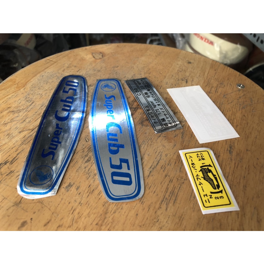 trọn bộ tem decal cho anh em dọn xe cub 78 50cc - màu xanh