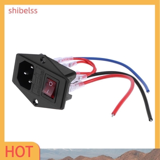 （ʚshibelss）220V/110V Power Supply Switch Power Outlet with Socket Fuse for 3D Printer