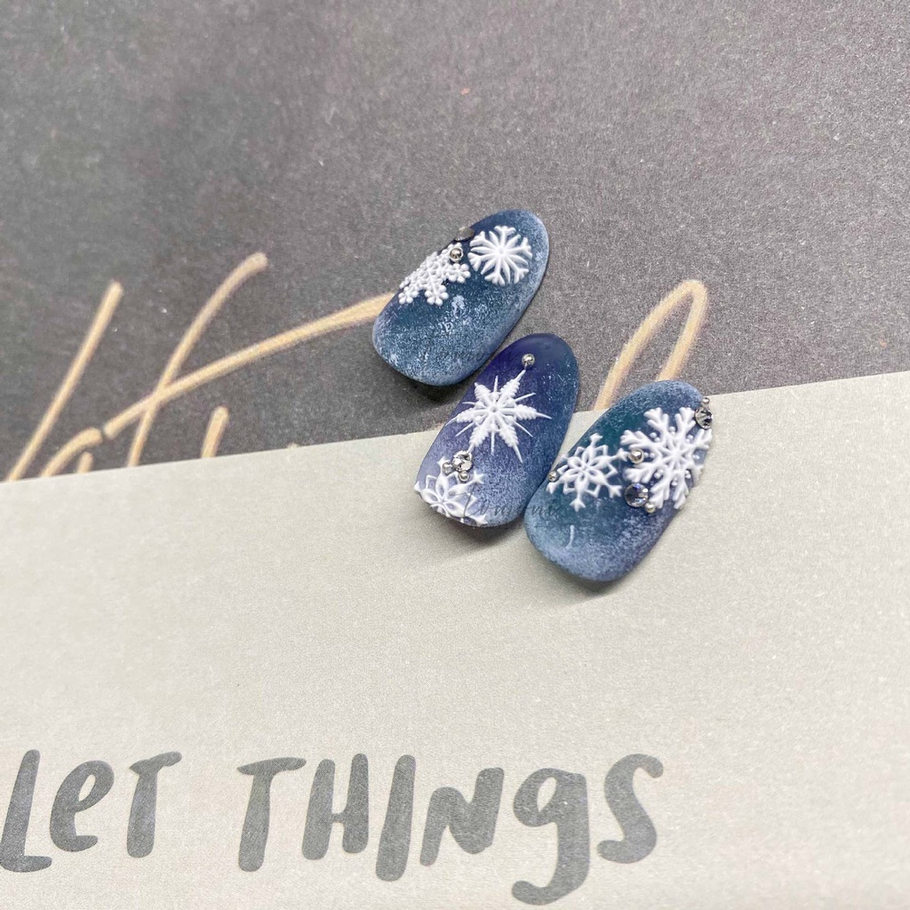 Miếng Dán Trang Trí Móng Tay Hình Bông Tuyết Trắng 774