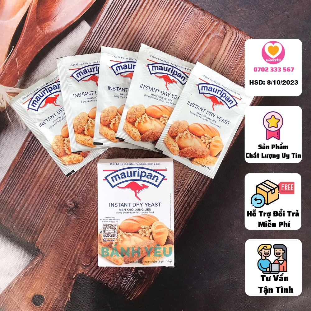 Men khô lạt Mauripan/Men nở làm bánh mì, bánh pizza - PL57