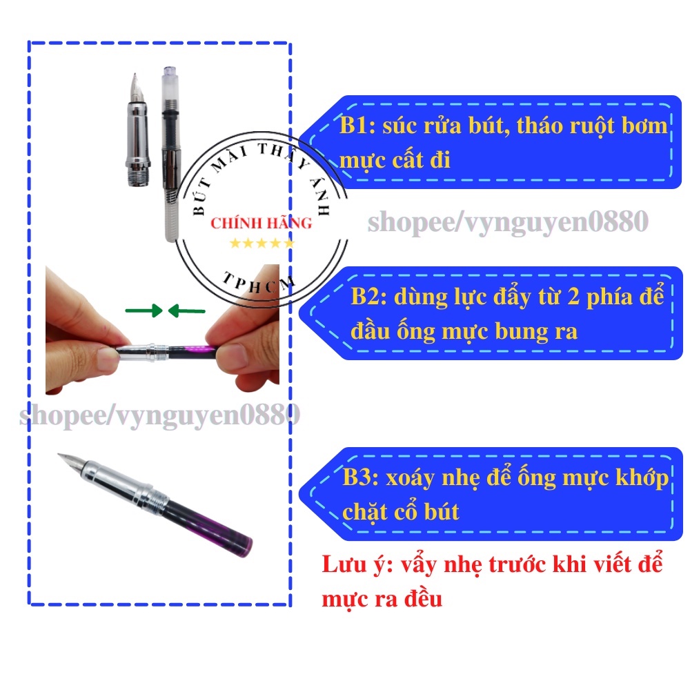 Mực ống Ánh Dương xóa được (10 ống)