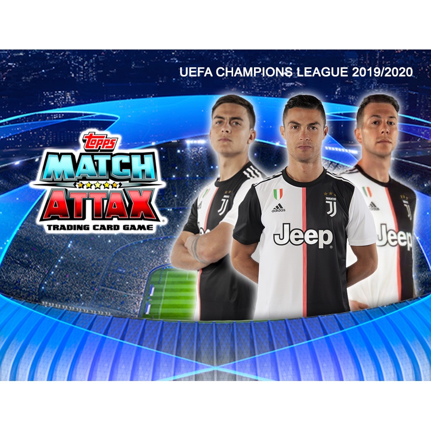 Set 16 Thẻ In Match Attax 2019-20 Poca Juventus + 1 Mini Album Custom