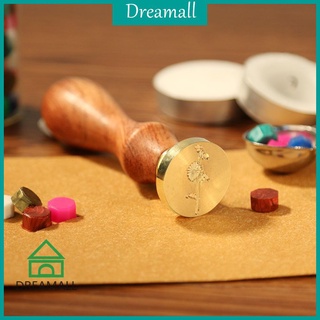 Con dấu sáp cán gỗ kim loại phong cách retro