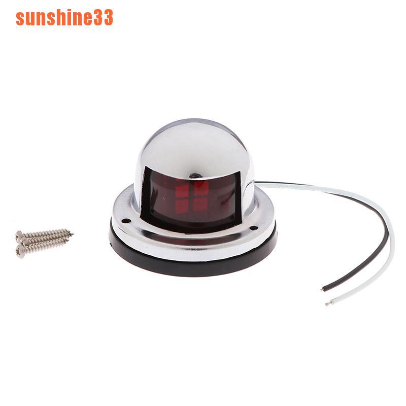 2x Marine Boat Stainless Steel Red&Green LED Navigation Signal Light Lamp