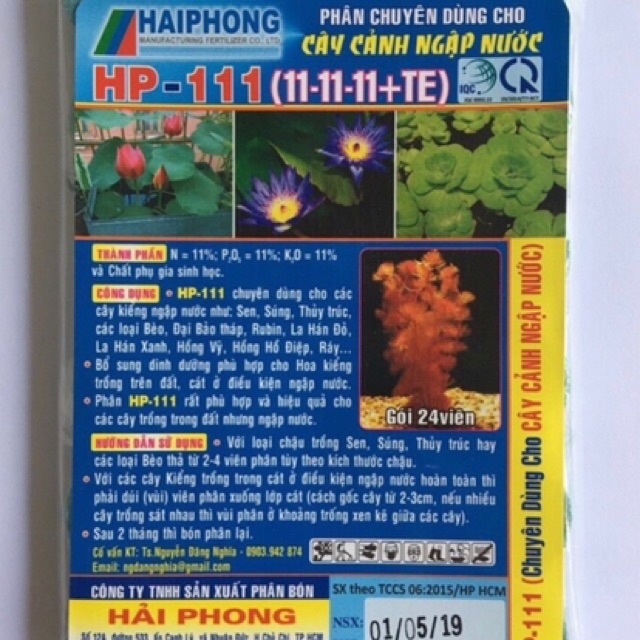☘ Phân bón chuyên dùng cho Cây Thủy Sinh, Sen, súng, bèo,....