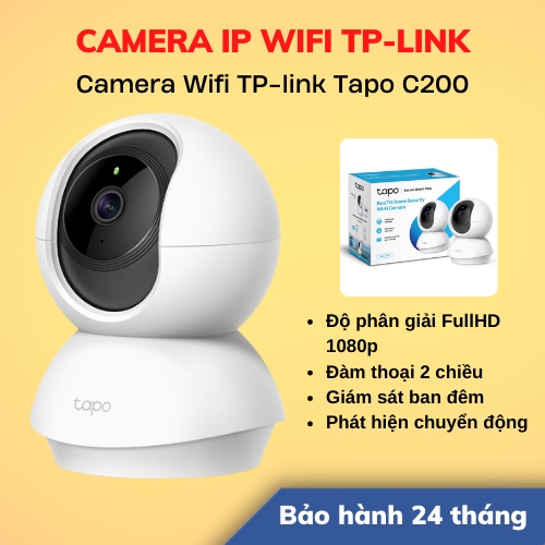 Camera Wifi TP-LINK Tapo C200 Camera 360 1080p | Hàng Chính Hãng | Bảo Hành 24TH | LSB Store