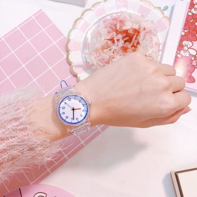 [GIẢM MẠNH] Đồng hồ nữ dây nhựa dẻo trong suốt | BigBuy360 - bigbuy360.vn