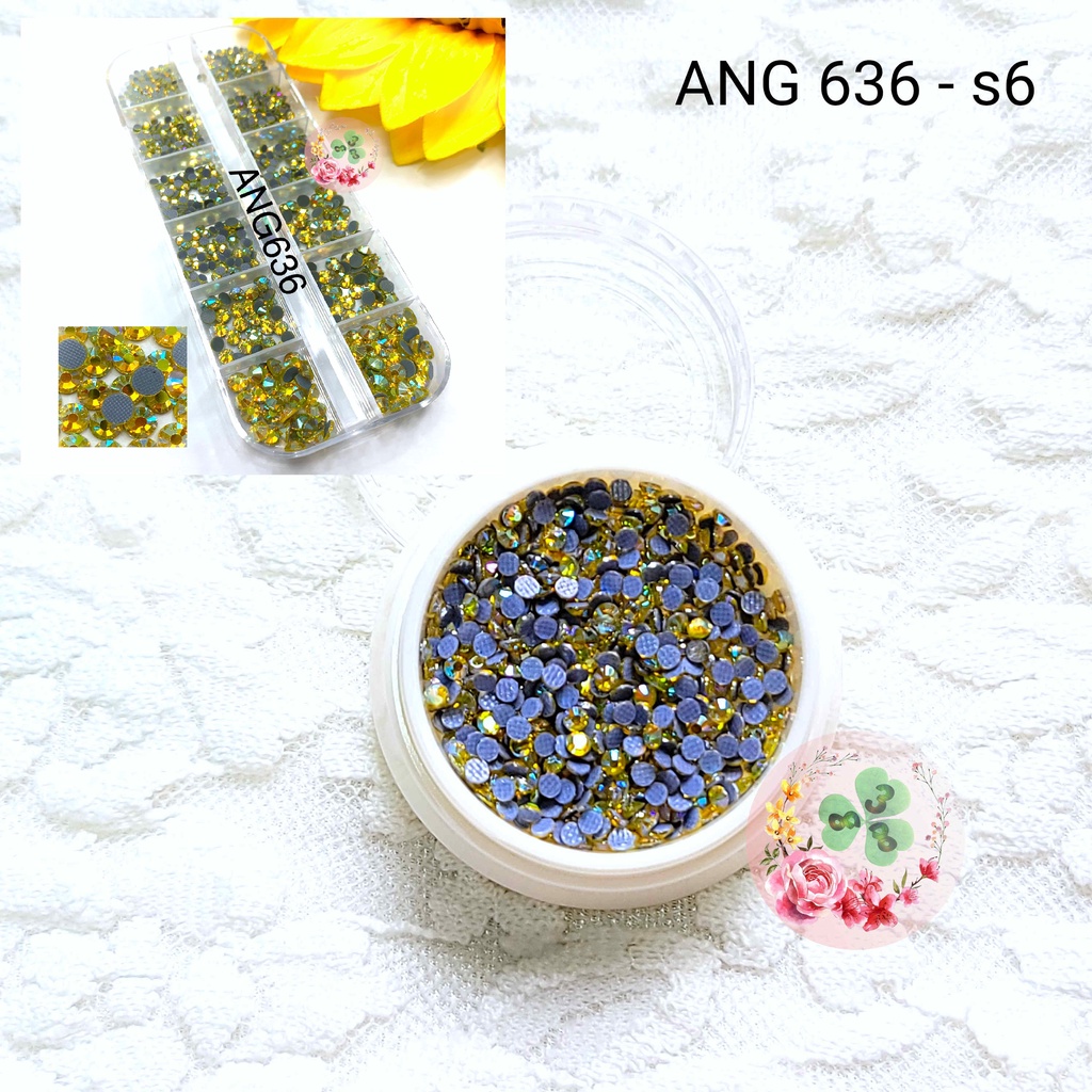 Đá nail - Mã ANG Size 6. Đá Chân Lưới đính trang trí móng siêu lấp lánh.