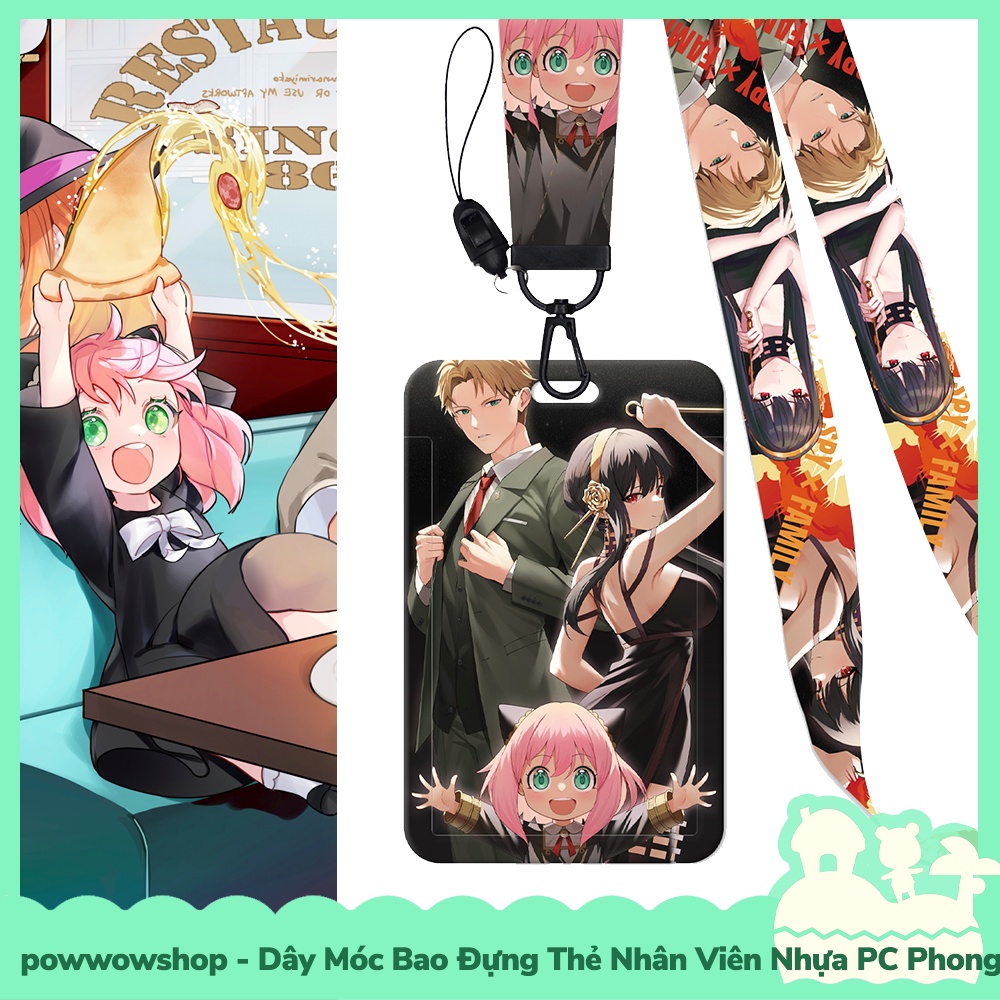 [Sẵn VN - Hỏa Tốc] Dây Móc Bao Đựng Thẻ Nhân Viên Nhựa PC Phong Cách Anime Manga Sp X Family