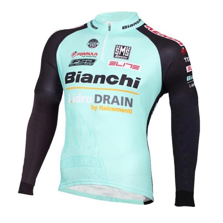 Hotnew Áo Sơ Mi Tay Dài Đi Xe Đạp jersey Bianchi Cho Nam