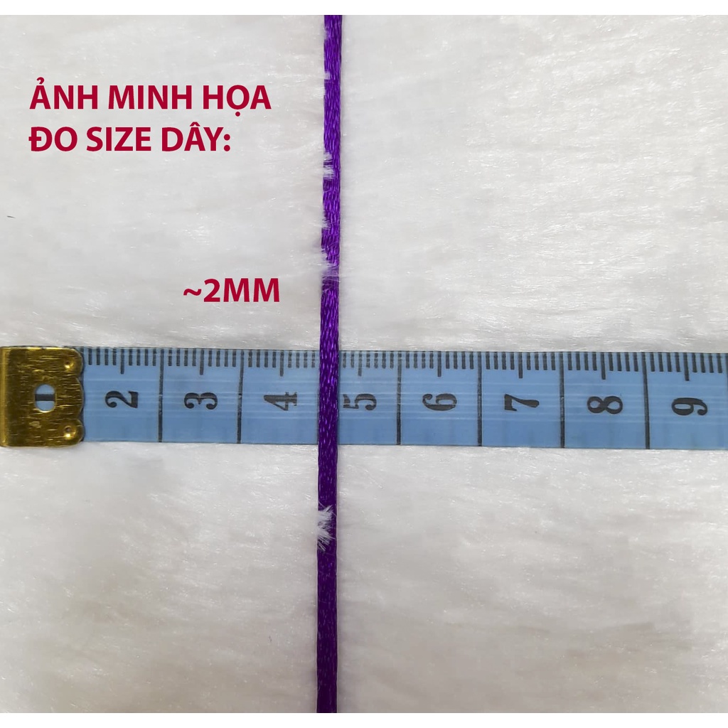 Dây thắt đan vòng lắc tay làm đồ thủ công handmade trang trí phụ kiện nhiều màu sắc đẹp bản size 2mm