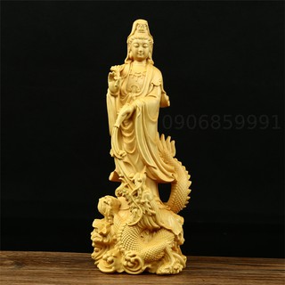 Tượng Quan Âm Nam Hải gỗ Hoàng Dương (HD-015)