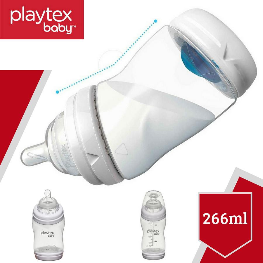 Bình bình sữa Playtex cổ rộng 266ml màu trắng ( không hộp )