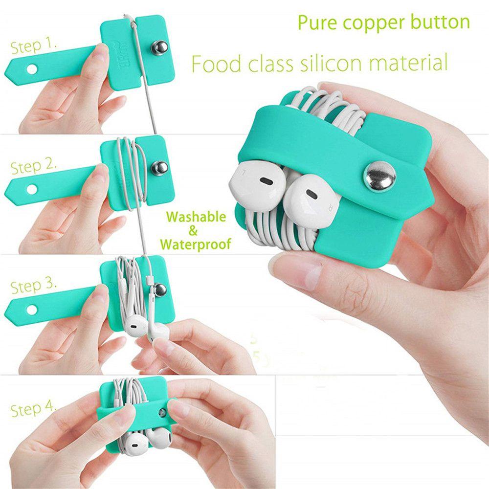 Selens Dụng Cụ Quấn Dây Cáp Tai Nghe Bằng Silicone Tiện Dụng
