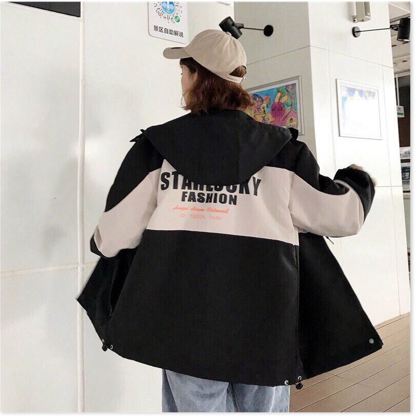 ÁO KHOÁC KAKI HỘP NỮ FORM RỘNG XINH XẮN,THIẾT KẾ HỌA TIẾT SIÊU XINH KHÁNH AN FASHION