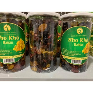 Nho sấy khô  3 màu Chile hủ 500g