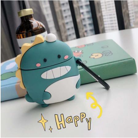 Case airpods khủng long 🦖 Vỏ bao airpod 1 2  silicon đựng tai nghe không dây i11 i12 i18 i100 ... Pro