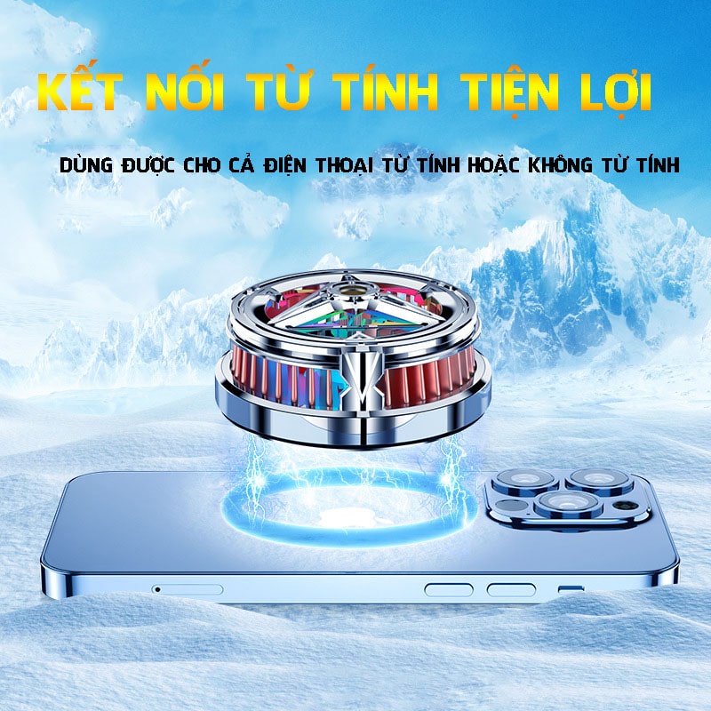 Quạt Tản Nhiệt Sò Lạnh AKA1SY X18 Cho Điện Thoại,Tản Nhiệt Hút Từ Tính,Làm Mát 3s,Bảo Vệ Pin,Tăng Hiệu Suất Hoạt Động,
