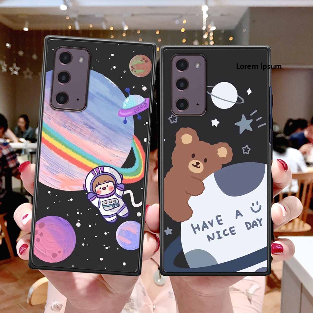 Ốp Samsung Note 20 in hình vũ trụ, phi hành gia bầu trời cute dễ thương