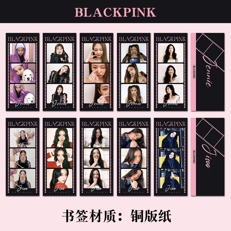 Thẻ đánh dấu trang sách một mặt hình nhóm BLACKPINK Jennie Lisa Jisoo Rosé