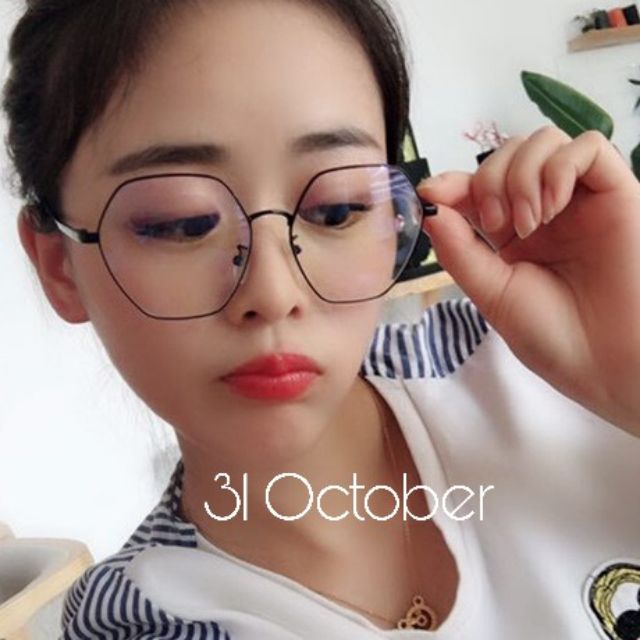 Kính ulzzang lục giác đen giả cận | BigBuy360 - bigbuy360.vn