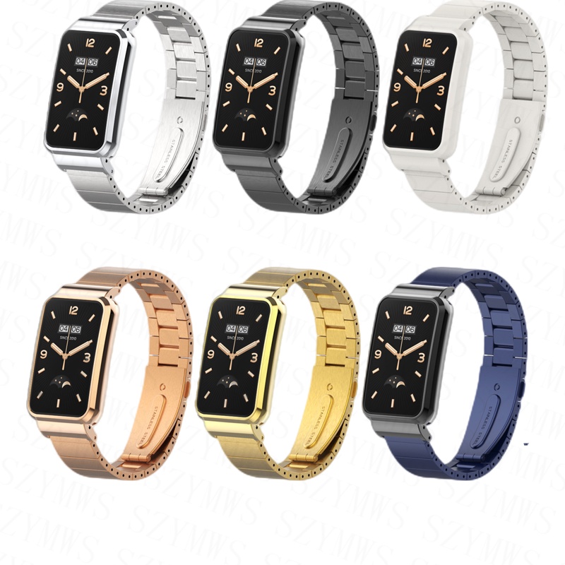 Dây Đeo Kim Loại Thay Thế Cho Đồng Hồ Thông Minh Xiaomi Mi Band 7 Pro + Ốp