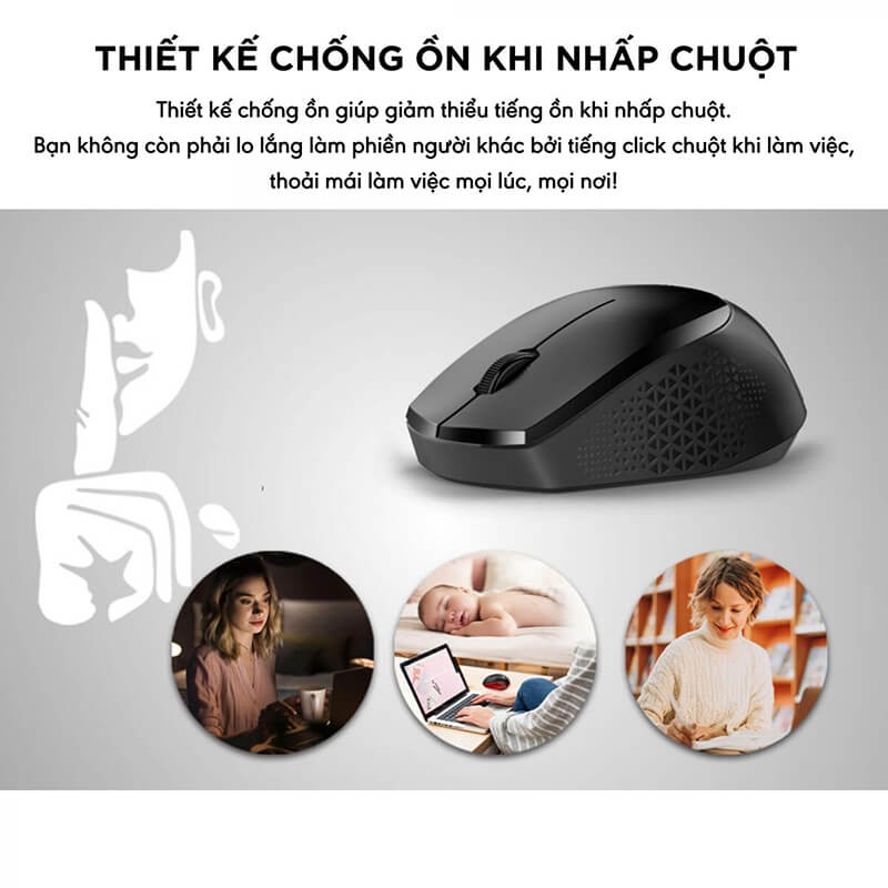 Chuột không dây chống ồn Genius NX-8000S  - Hàng chính hãng