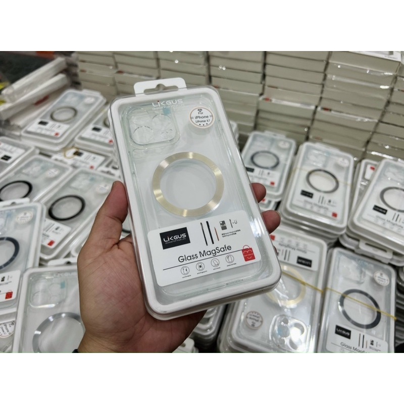 Ốp lưng Táo 13 PM 6.7 inch Likgus Glass Magsafe