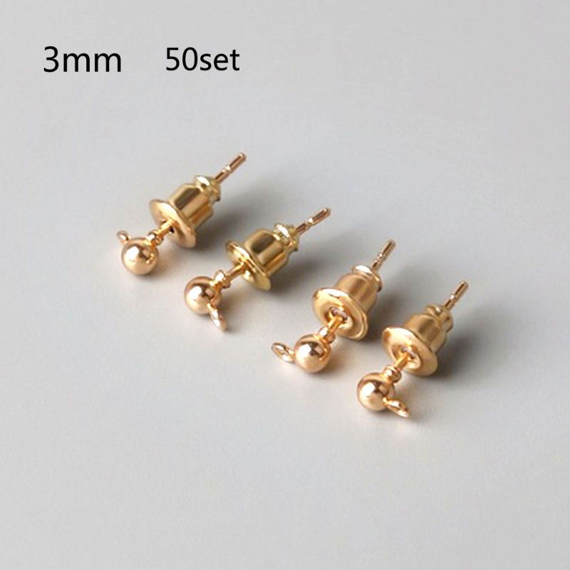 Bộ 50 đầu gắn bông tai DIY tiện dụng