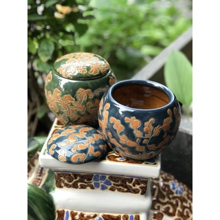 Hủ mứt dây lá gốm sứ Nam bộ