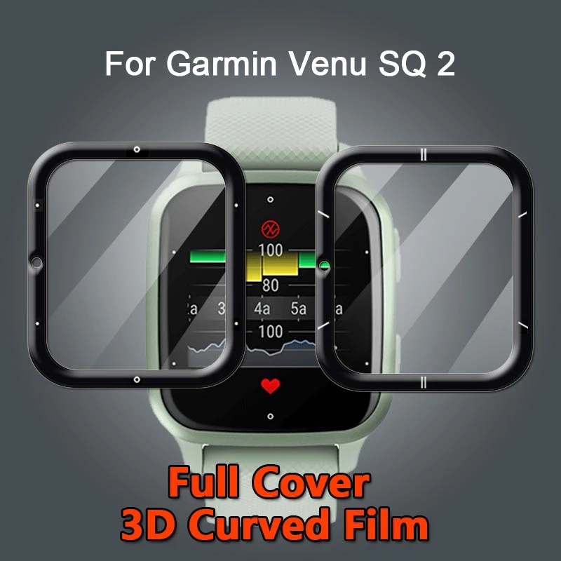 Kính Cường Lực Cong 3D Bảo Vệ Màn Hình Đồng Hồ Thông Minh Garmin Venu SQ 2 / 2 Music