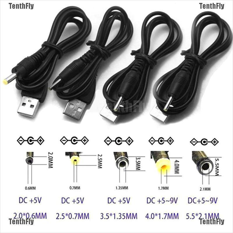 Cáp Chuyển Đổi Nguồn Usb Sang Dc 5.5mmx2.1 / 2.5x0.7 / 3.0x1.0 / 4.0x1.7 / 3.5x1.35 5v