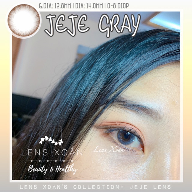 Áp tròng JEJE GRAY- OLENS ( LENS XOẮN): XÁM TRONG TỰ NHIÊN