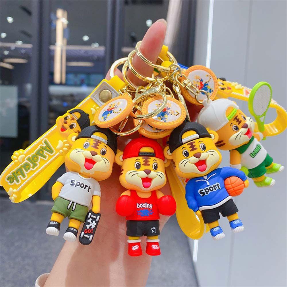 LANFY Móc Chìa Khóa Thể Thao Hình Hổ Hoạt Hình Dễ Thương