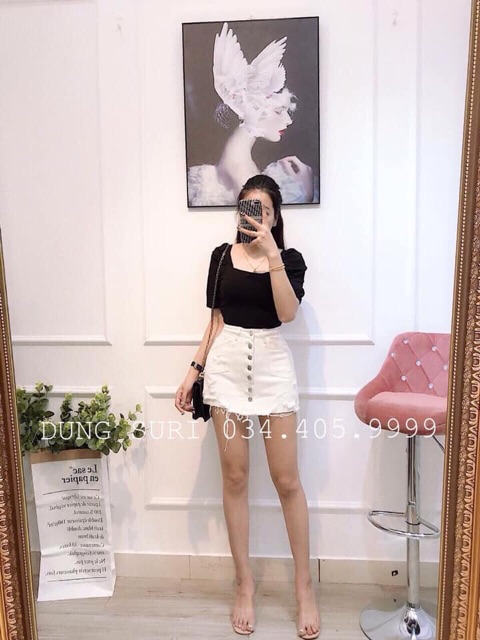 Áo phông tăm tay bồng siêu sang