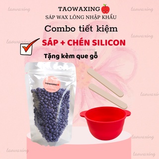 Combo Sáp Wax và Chén silicon - taowaxing